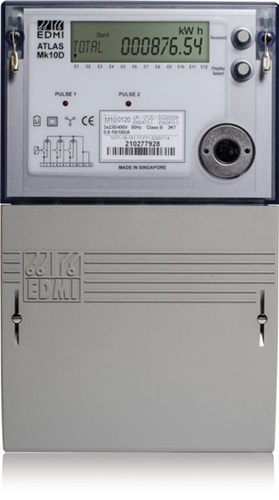 Three phase general purpose and dedicated off peak circuit meter