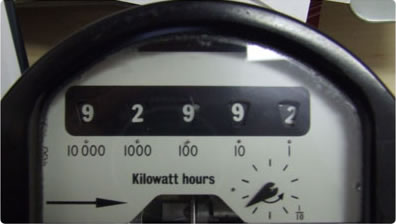 Odometer electricity meter